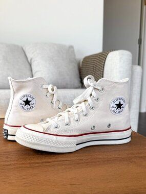 Converse Chuck 70 Hi Parchment Cream High Top Sneakers Women 6 Men 4